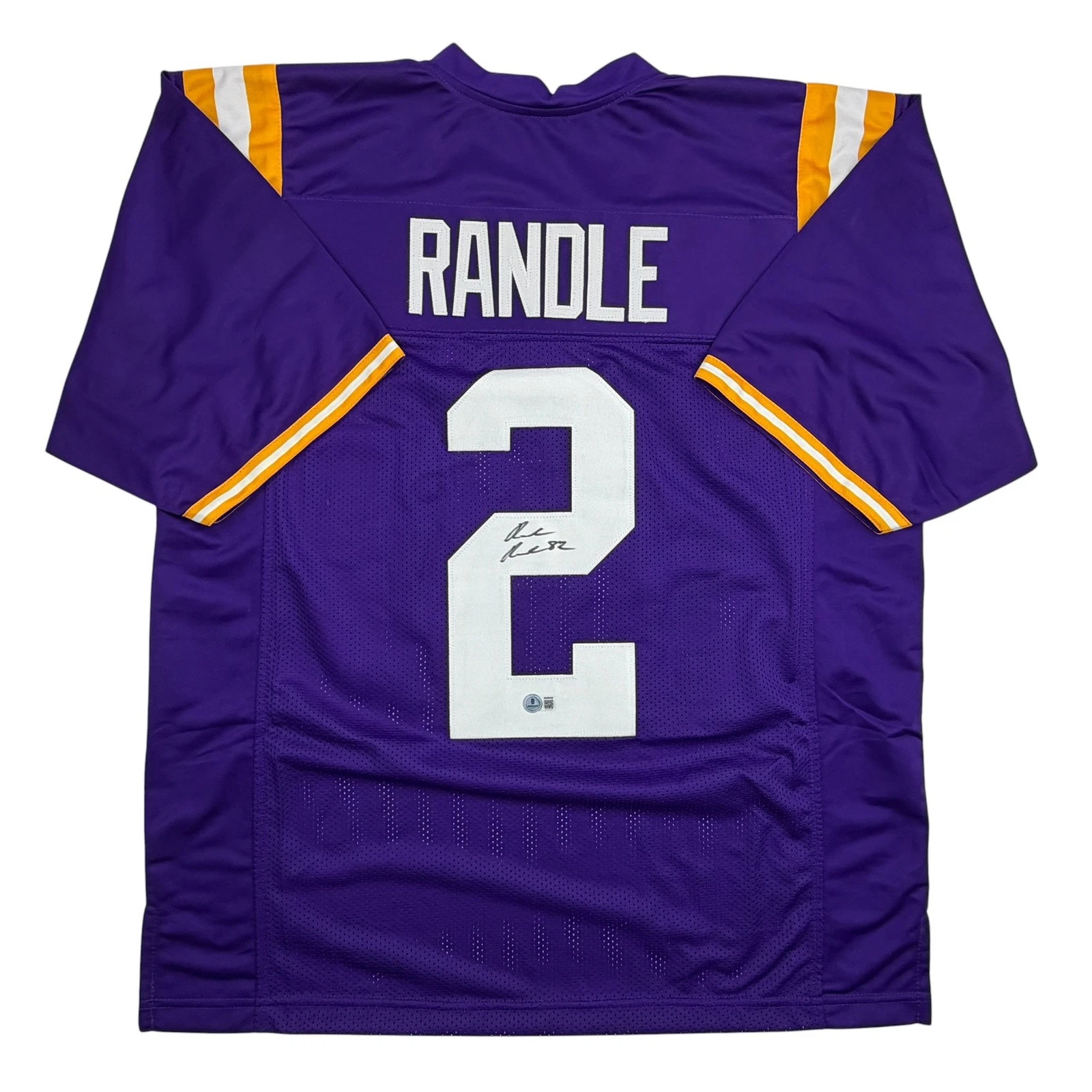 Autographed/Signed Rueben Randle LSU Purple College Football Jersey Beckett COA