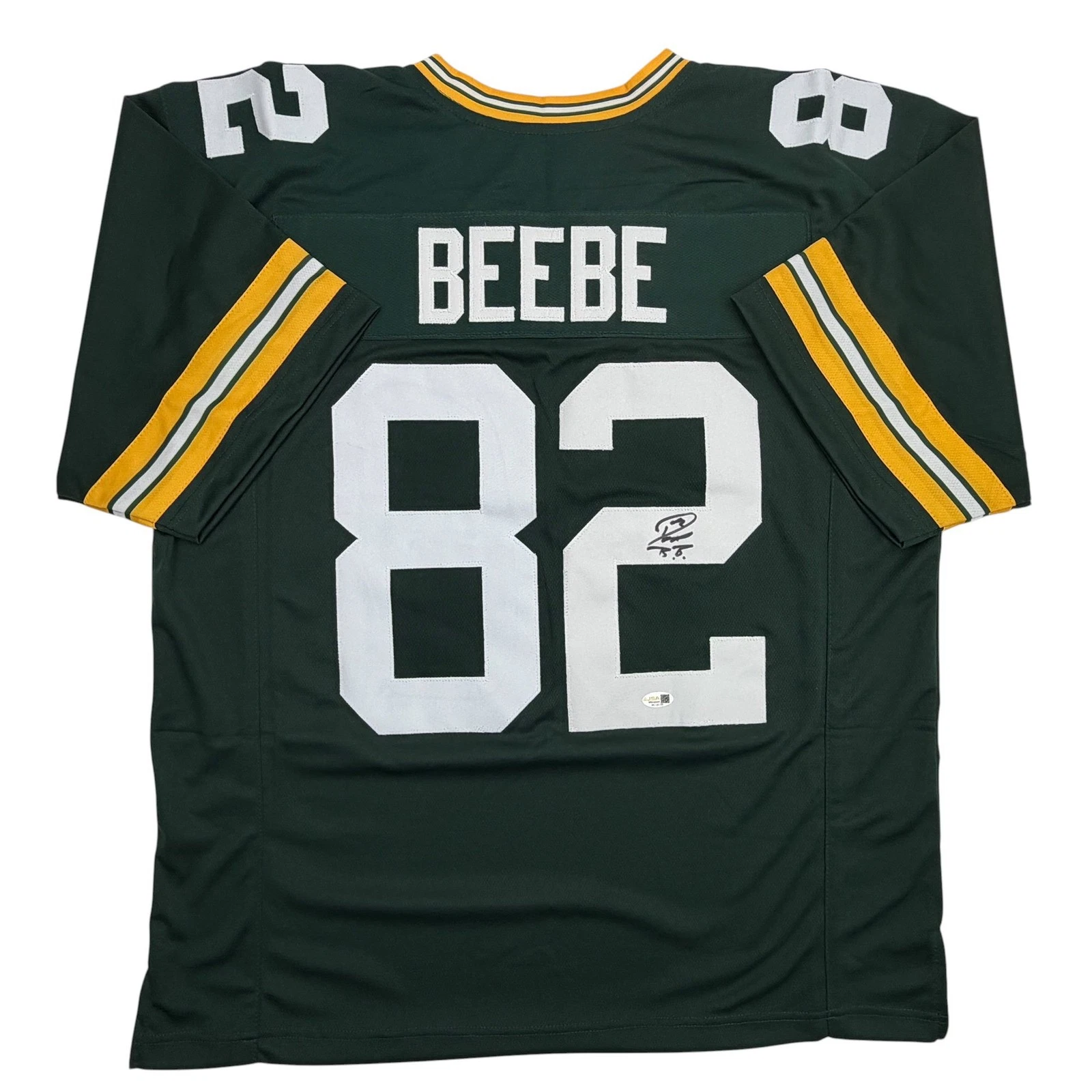 Autographed/Signed Don Beebe Green Bay Green Football Jersey JSA COA