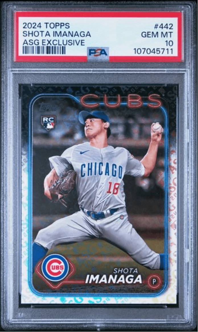 Graded 2024 Topps Shota Imanaga #442 ASG Exclusive Rookie Baseball Card PSA 10