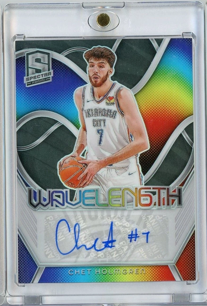 2023 Panini Spectra Chet Holmgren WLACHG /25 Wavelength Auto Basketball Card