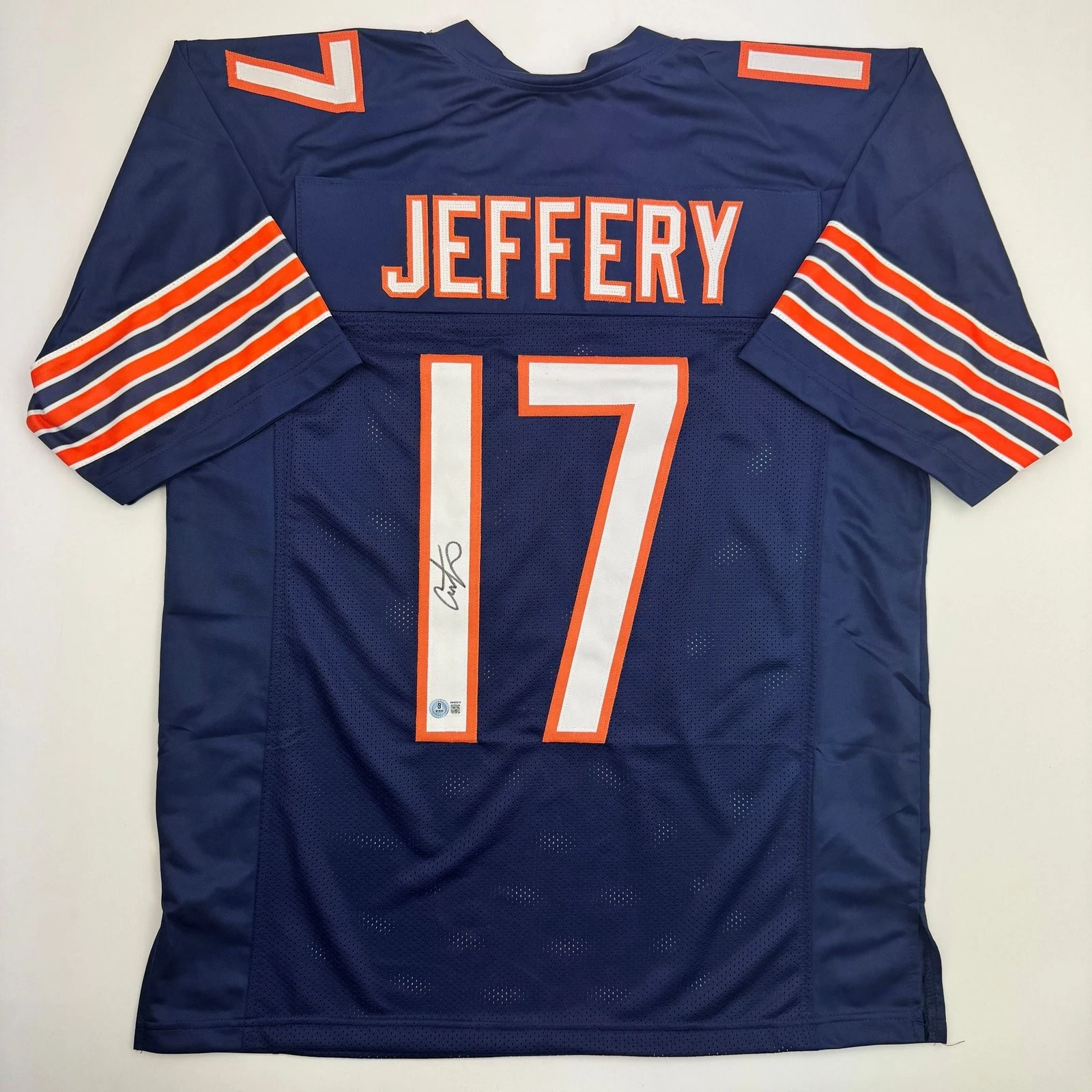 Autographed/Signed Austin Booker Chicago Blue Football Jersey JSA COA