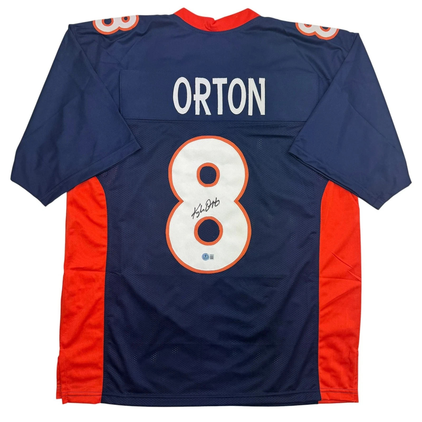 Autographed/Signed Kyle Orton Denver Blue Football Jersey Beckett BAS COA