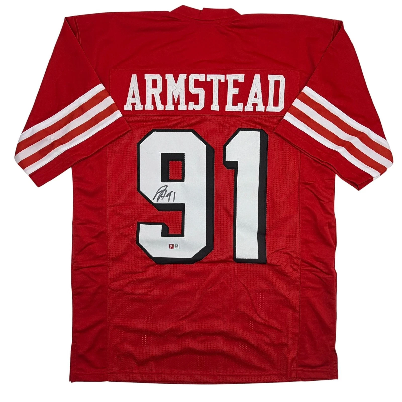 Autographed/Signed Arik Armstead San Francisco Red ALT Jersey Pristine PA COA