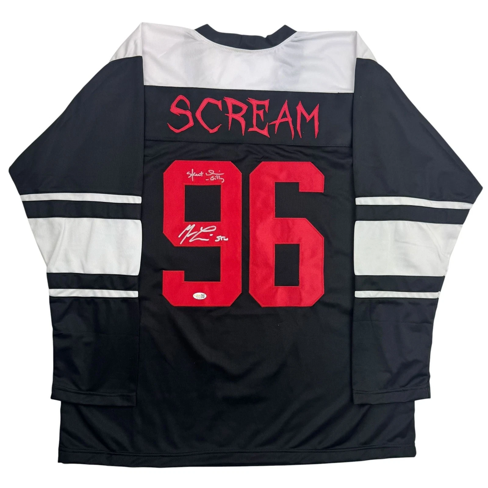 Autographed/Signed Skeet Ulrich & Matthew Lillard Dual Scream Jersey JSA COA