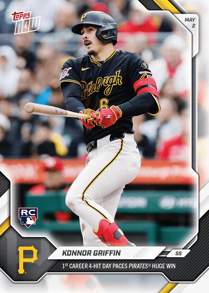 2026 Topps Now Konnor Griffin #154 Pittsburgh Pirates Rookie RC Baseball Card