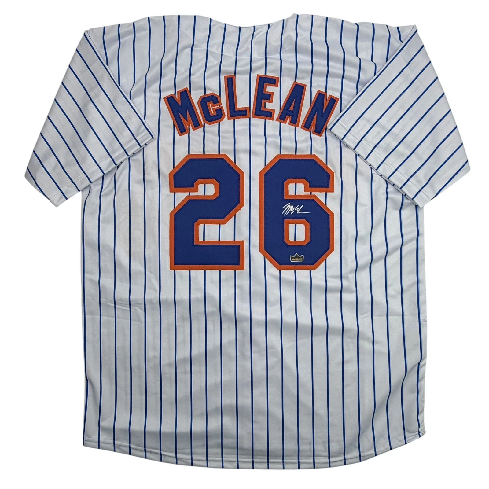 Facsimile Autographed Nolan McLean New York Pinstripe Reprint Jersey Men's XL
