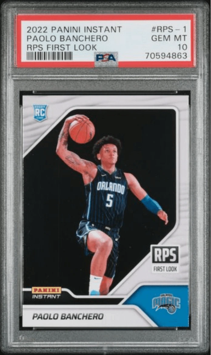 Graded 2022 Panini Instant Paolo Banchero #RPS1 /2939 RC Basketball Card PSA 10