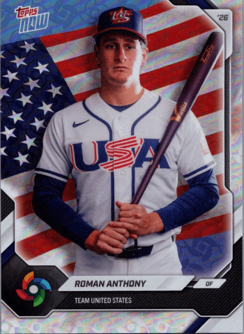 2026 Topps Now WBC Roman Anthony #USA12 Logo Refractor Team USA Baseball Card