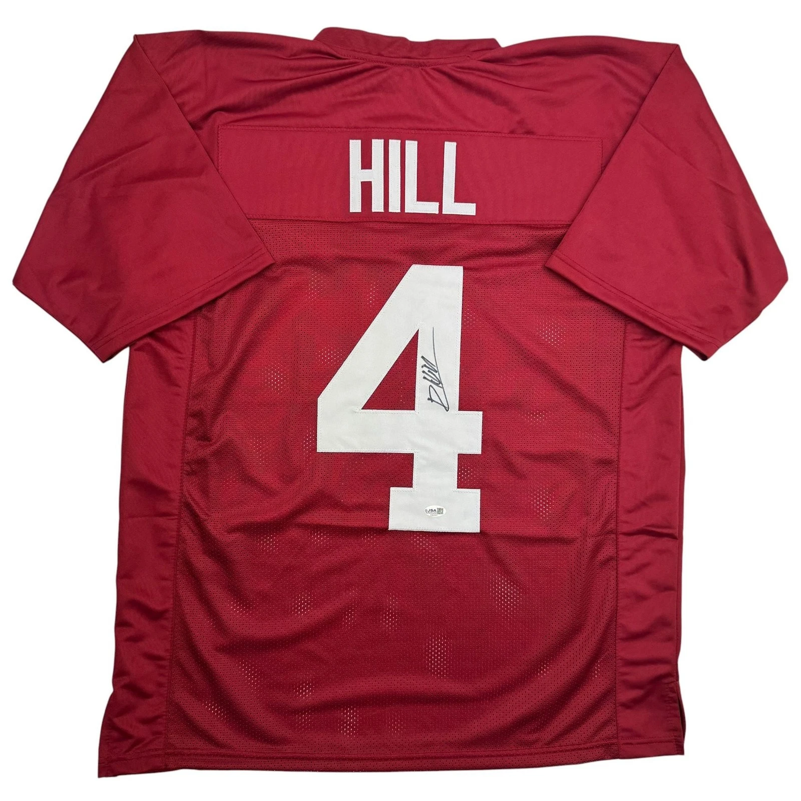 Autographed/Signed Daniel Hill Alabama Red College Football Jersey JSA COA