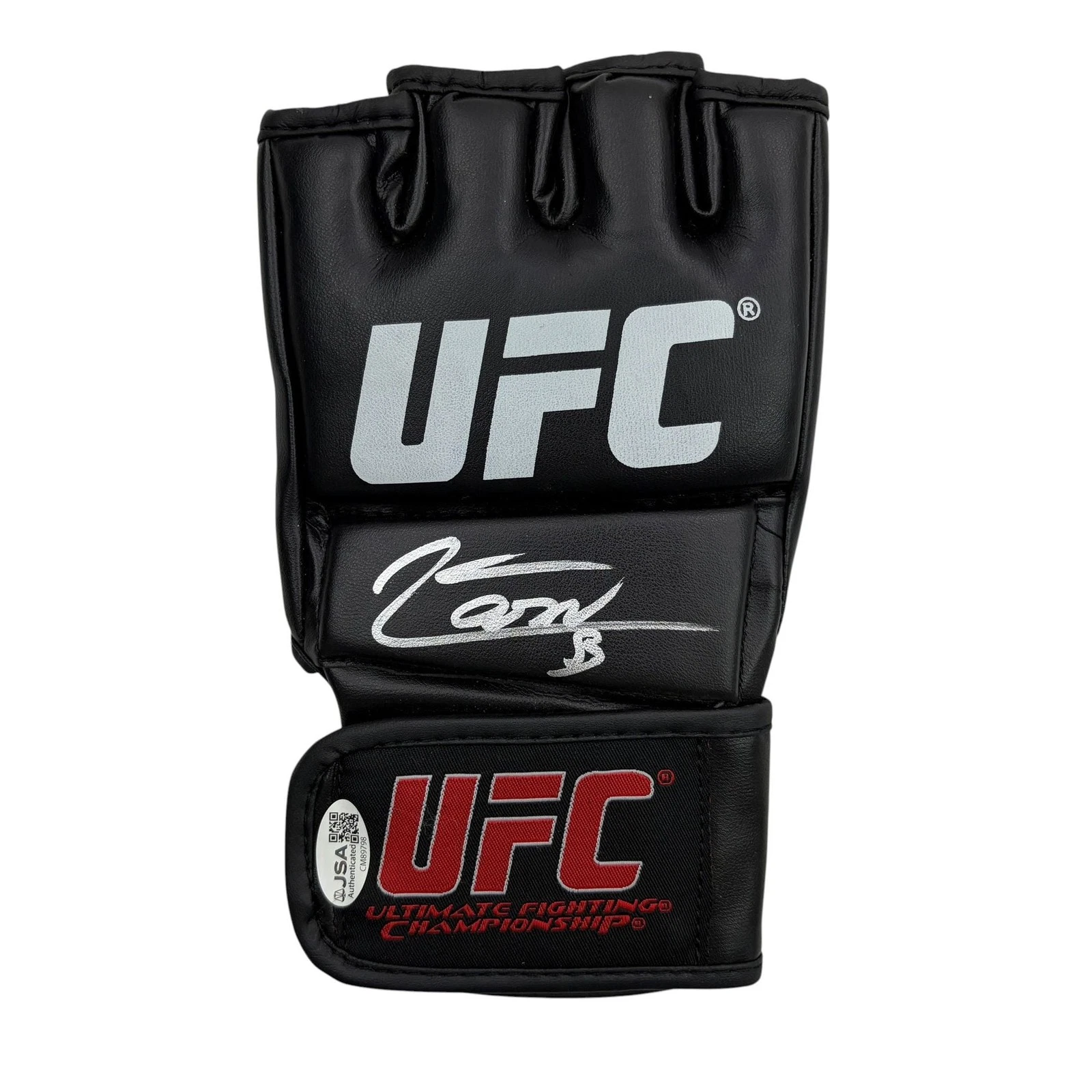 Autographed/Signed Jean Silva Fighting Nerds UFC MMA Black Glove Beckett BAS COA
