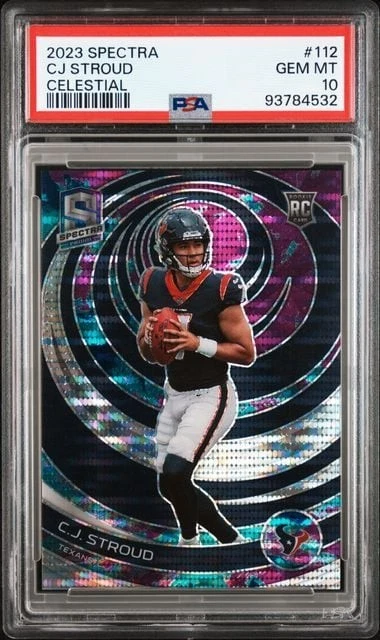 Graded 2023 Panini Spectra CJ Stroud #112 /99 Celestial RC Football Card PSA 10