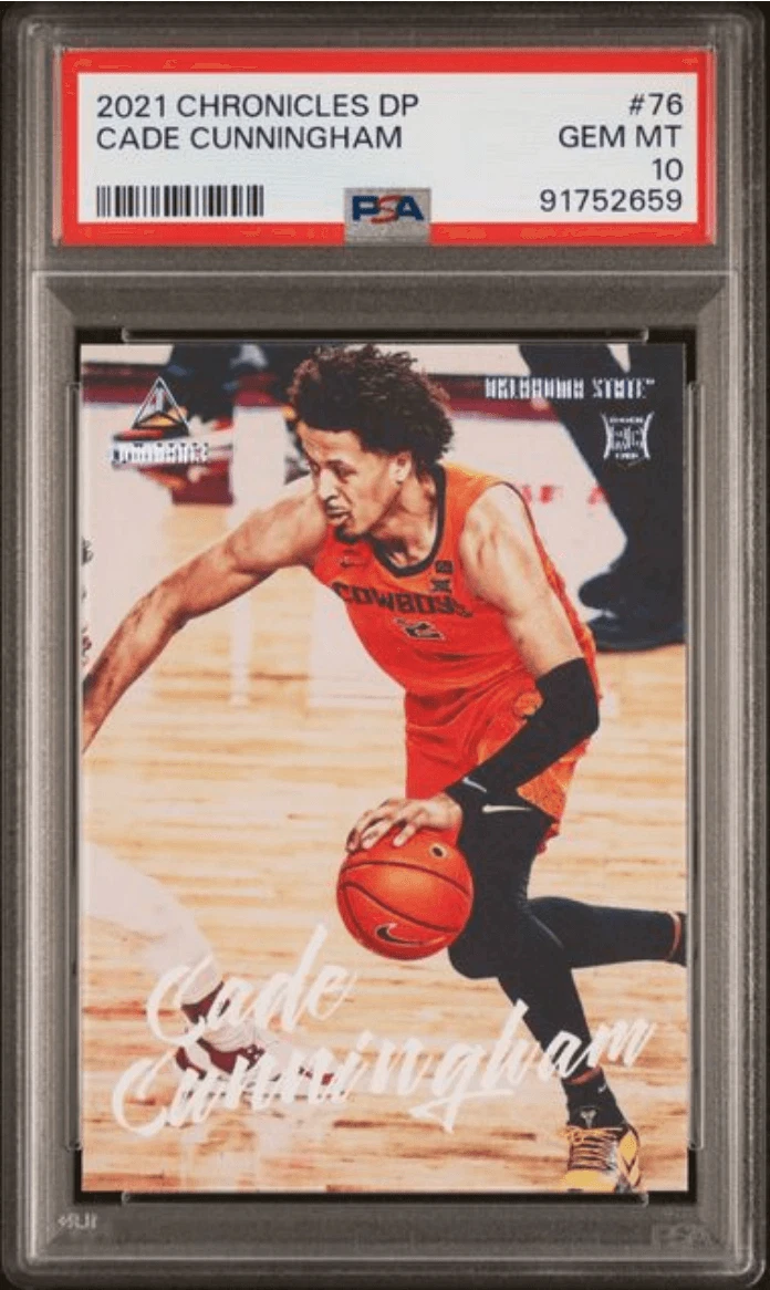 Graded 2021 Panini Chronicles DP Cade Cunningham #76 RC Basketball Card PSA 10
