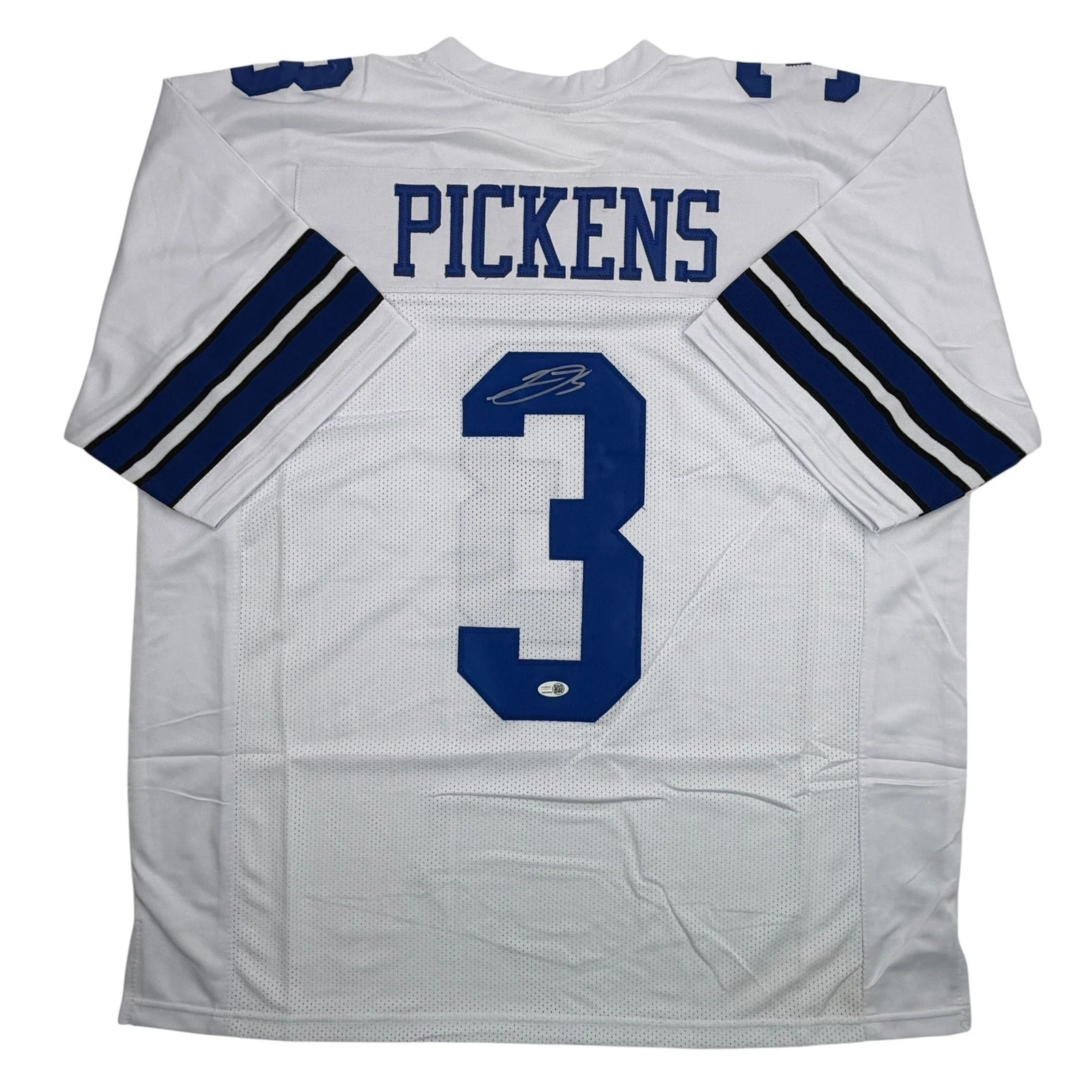 Autographed/Signed George Pickens Dallas White Football Jersey JSA COA