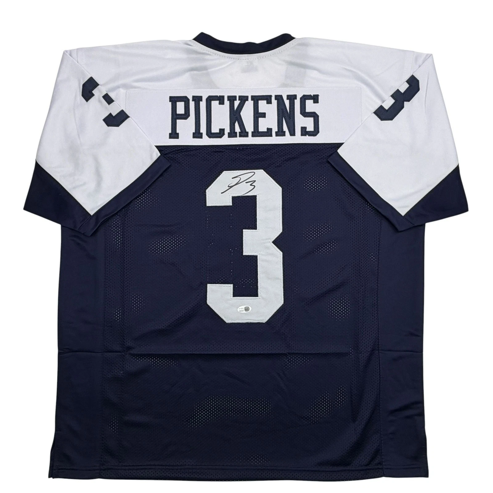 Autographed/Signed George Pickens Dallas Thanksgiving Football Jersey JSA COA