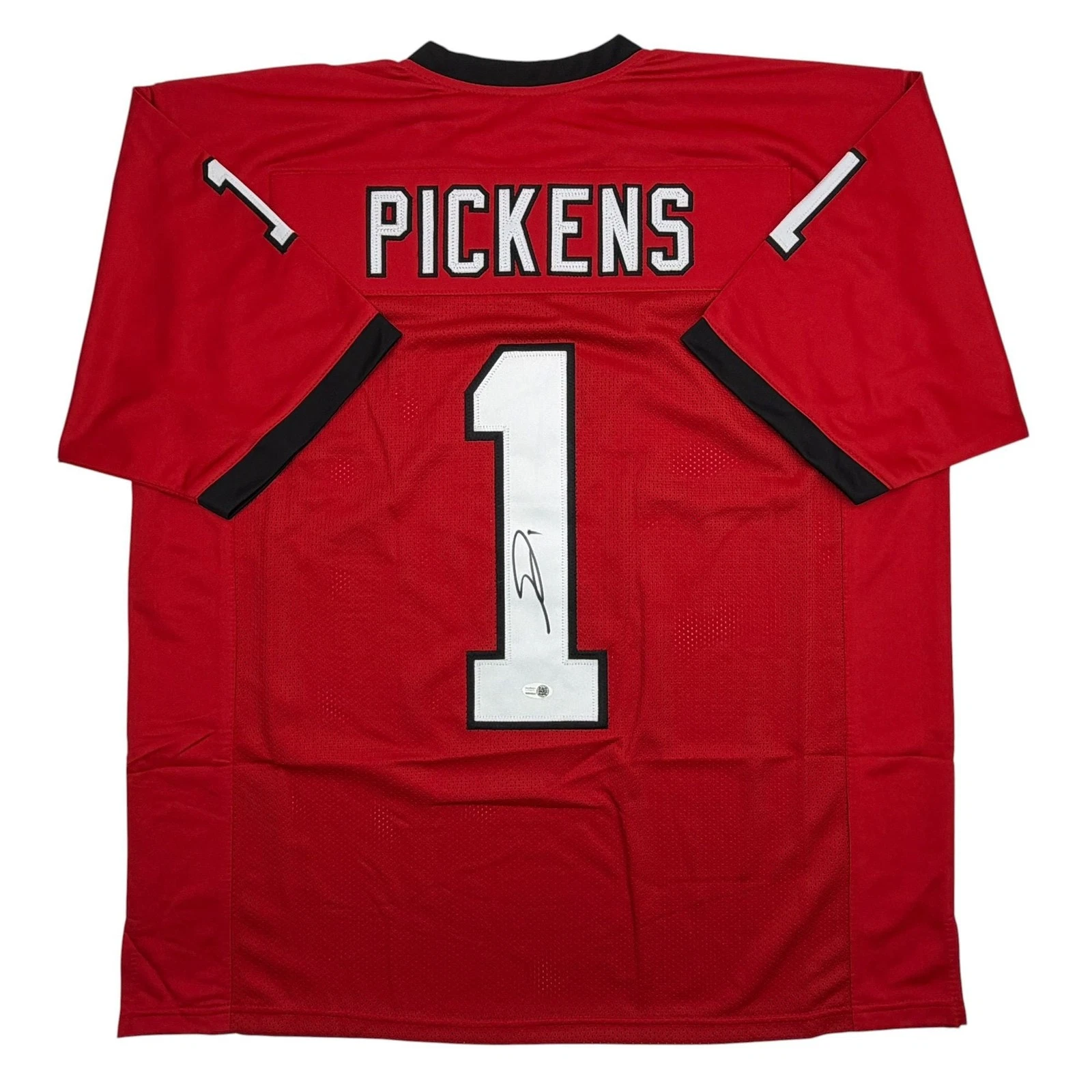 Autographed/Signed George Pickens Georgia Red College Football Jersey JSA COA