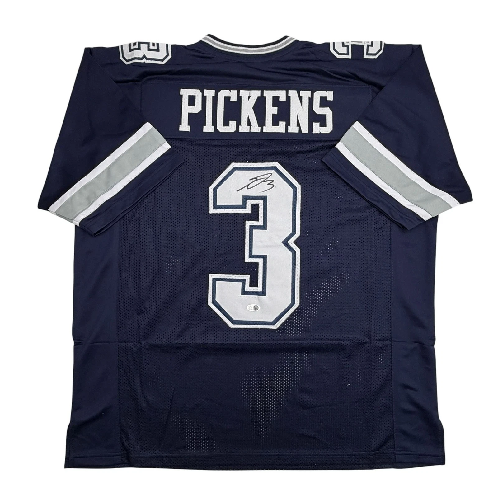 Autographed/Signed George Pickens Dallas Navy Blue Football Jersey JSA COA