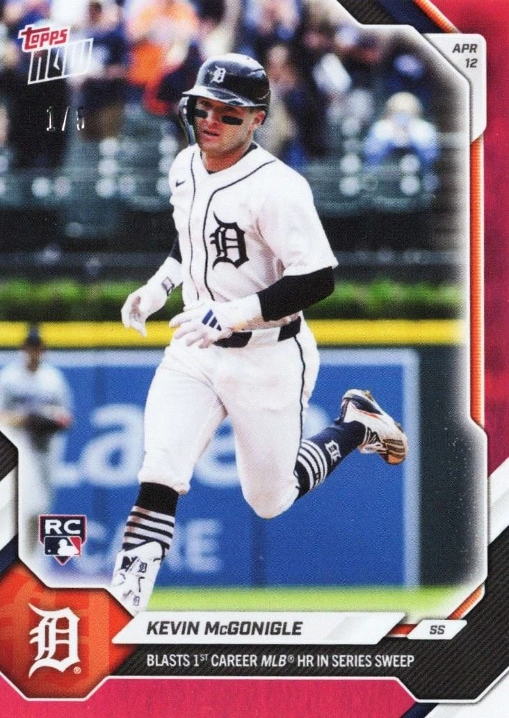2026 Topps Now Kevin McGonigle #75 Red Foil /5 Detroit Tigers RC Baseball Card