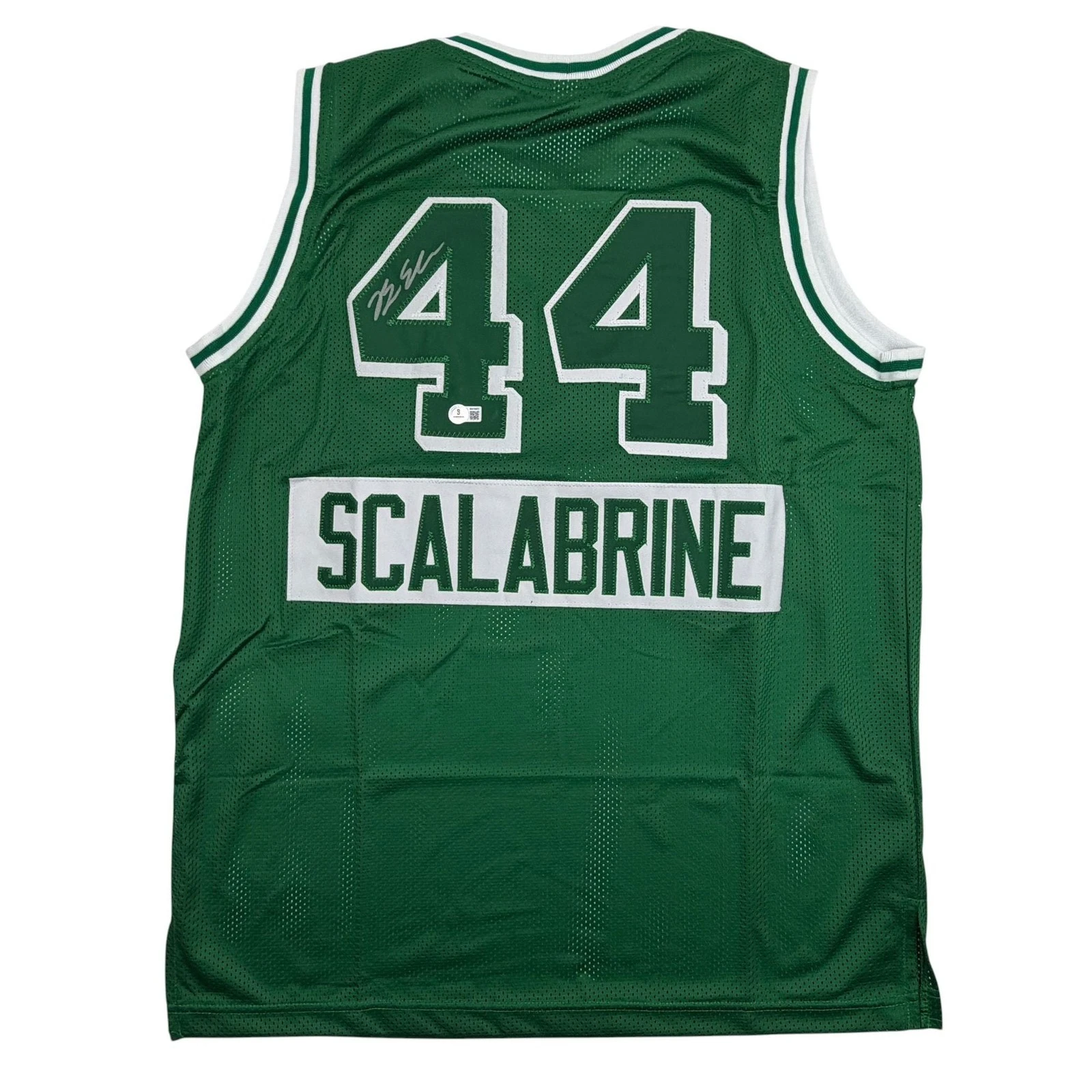 Autographed/Signed Brian Scalabrine Boston Green City Edition Jersey Beckett COA