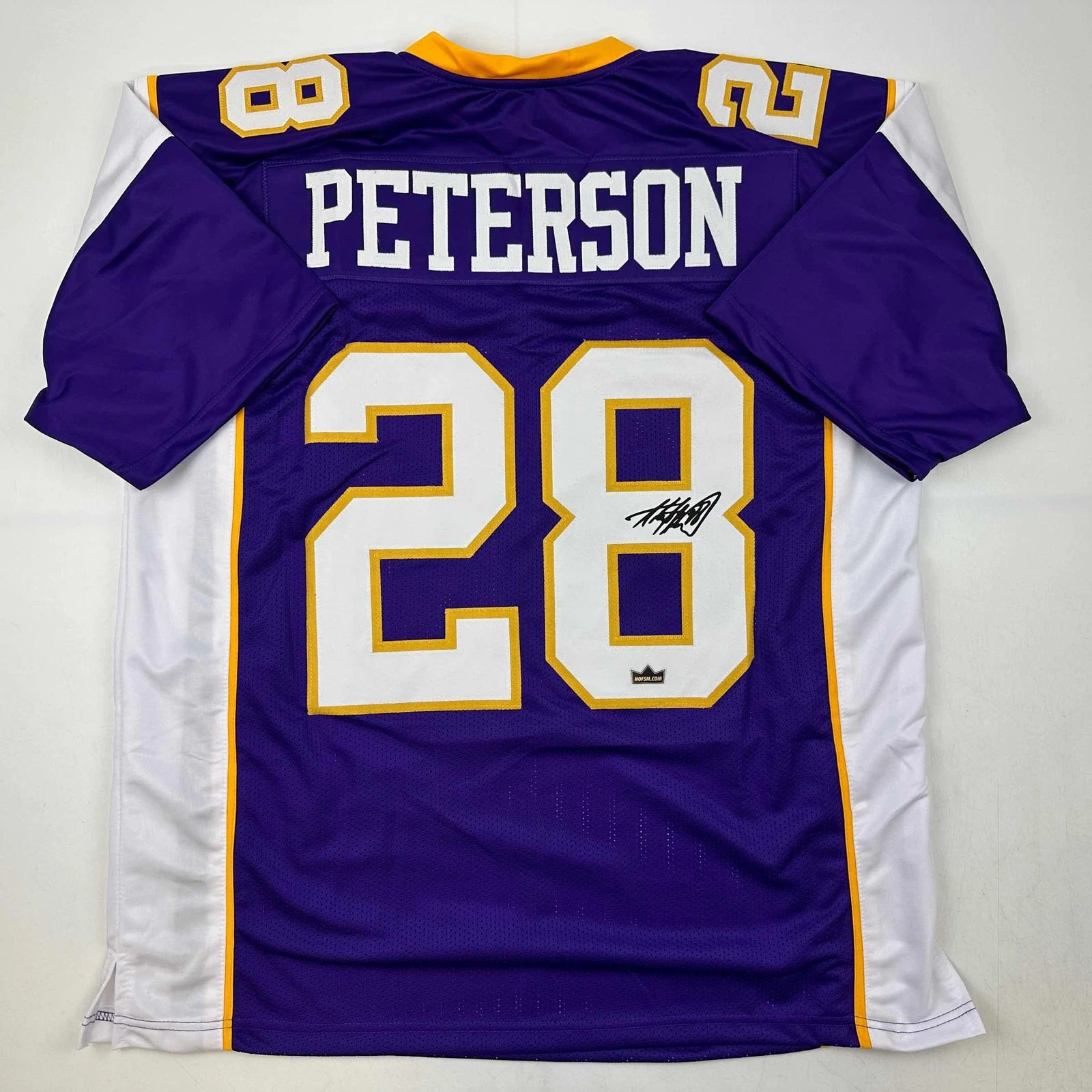 Facsimile Autographed Adrian Peterson Minnesota Purple Reprint Jersey Men's XL