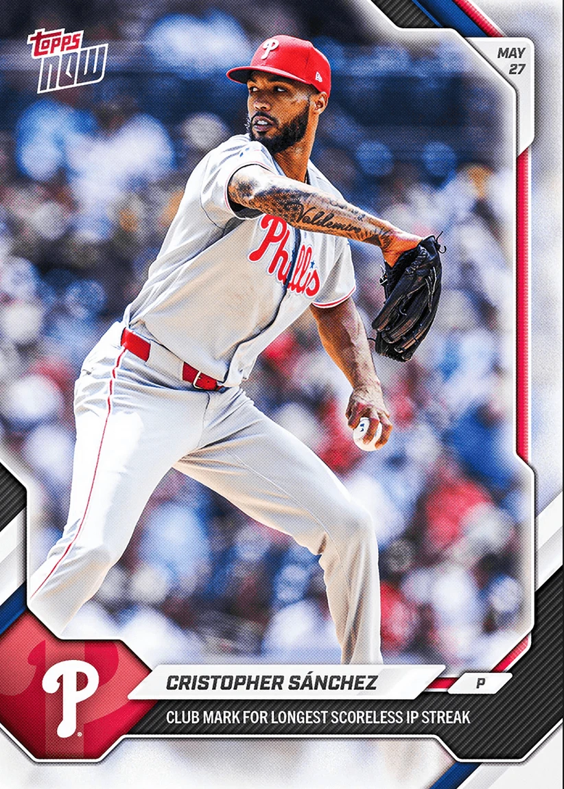 2026 Topps Now Cristopher Sanchez #258 Philadelphia Phillies Baseball Card