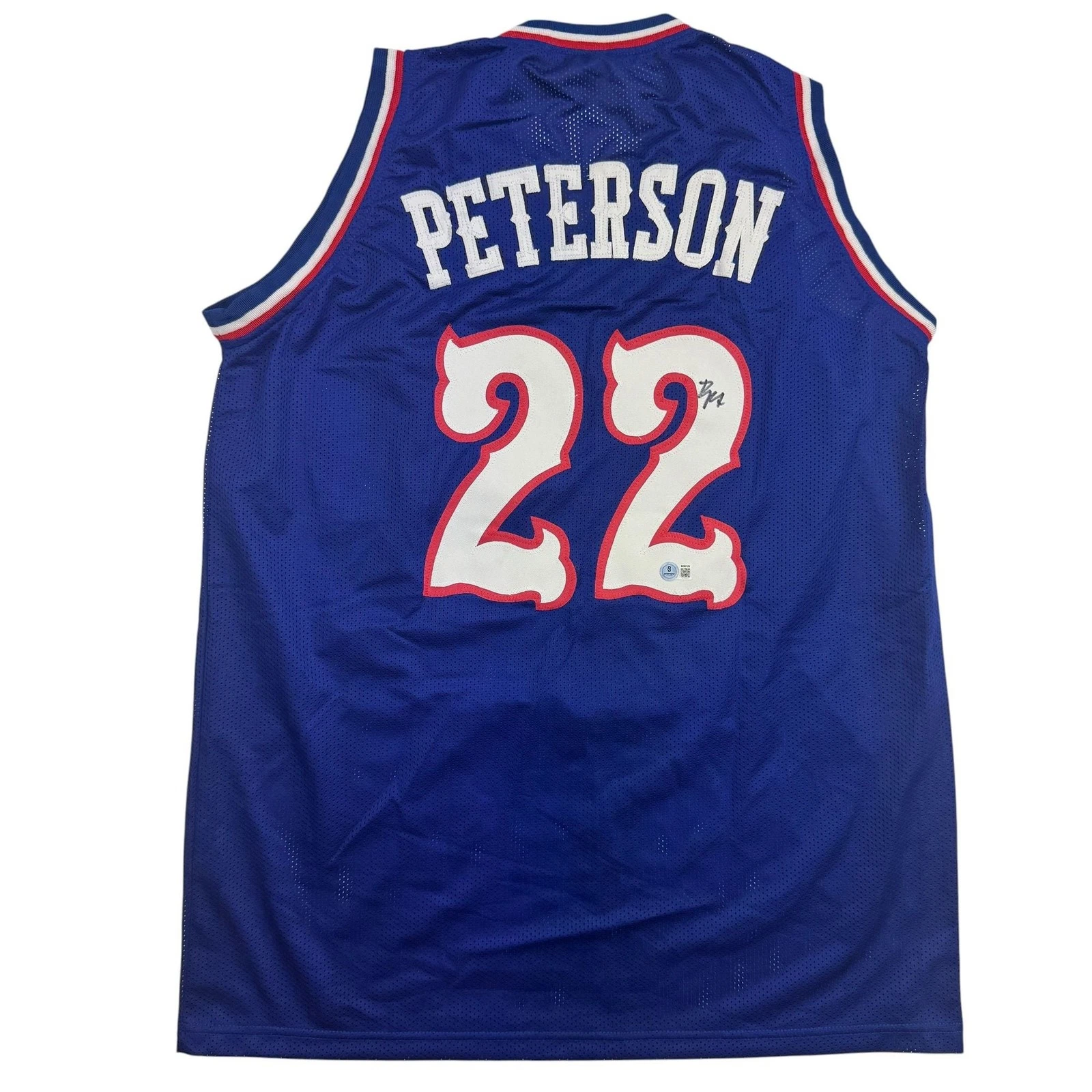 Autographed/Signed Darryn Peterson Kansas Blue College Basketball Jersey PSA COA