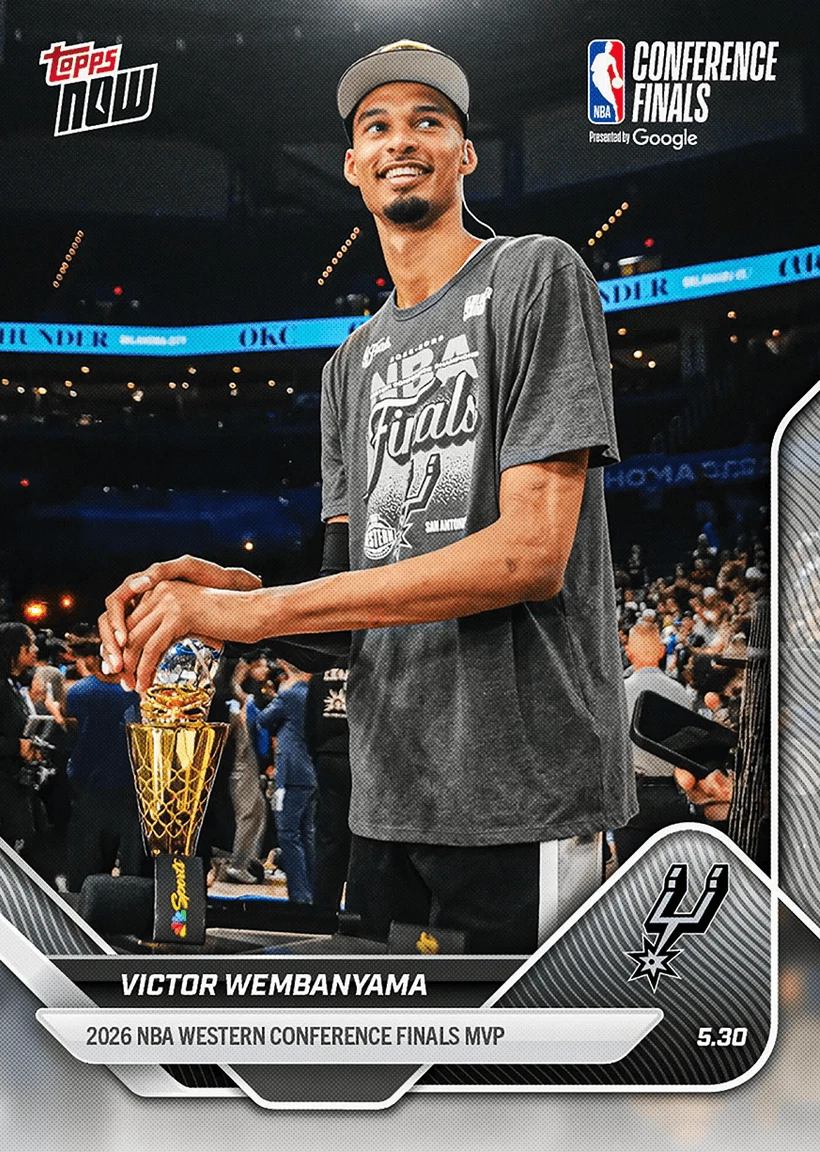 2025 Topps Now Victor Wembanyama #324 West Conf. Finals MVP Basketball Card