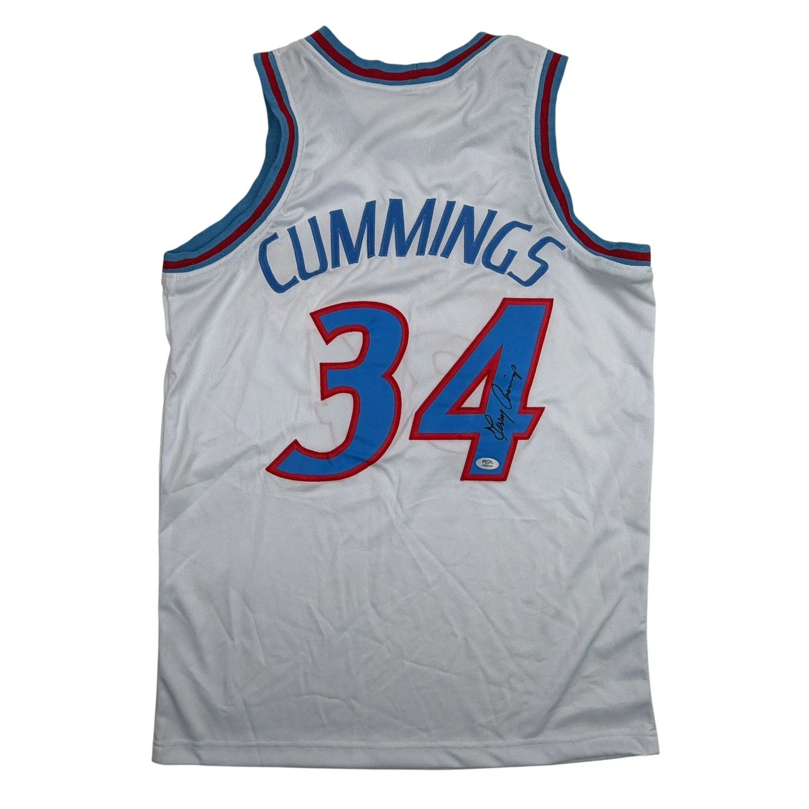 Autographed/Signed Terry Cummings Los Angeles White Jersey Beckett BAS COA
