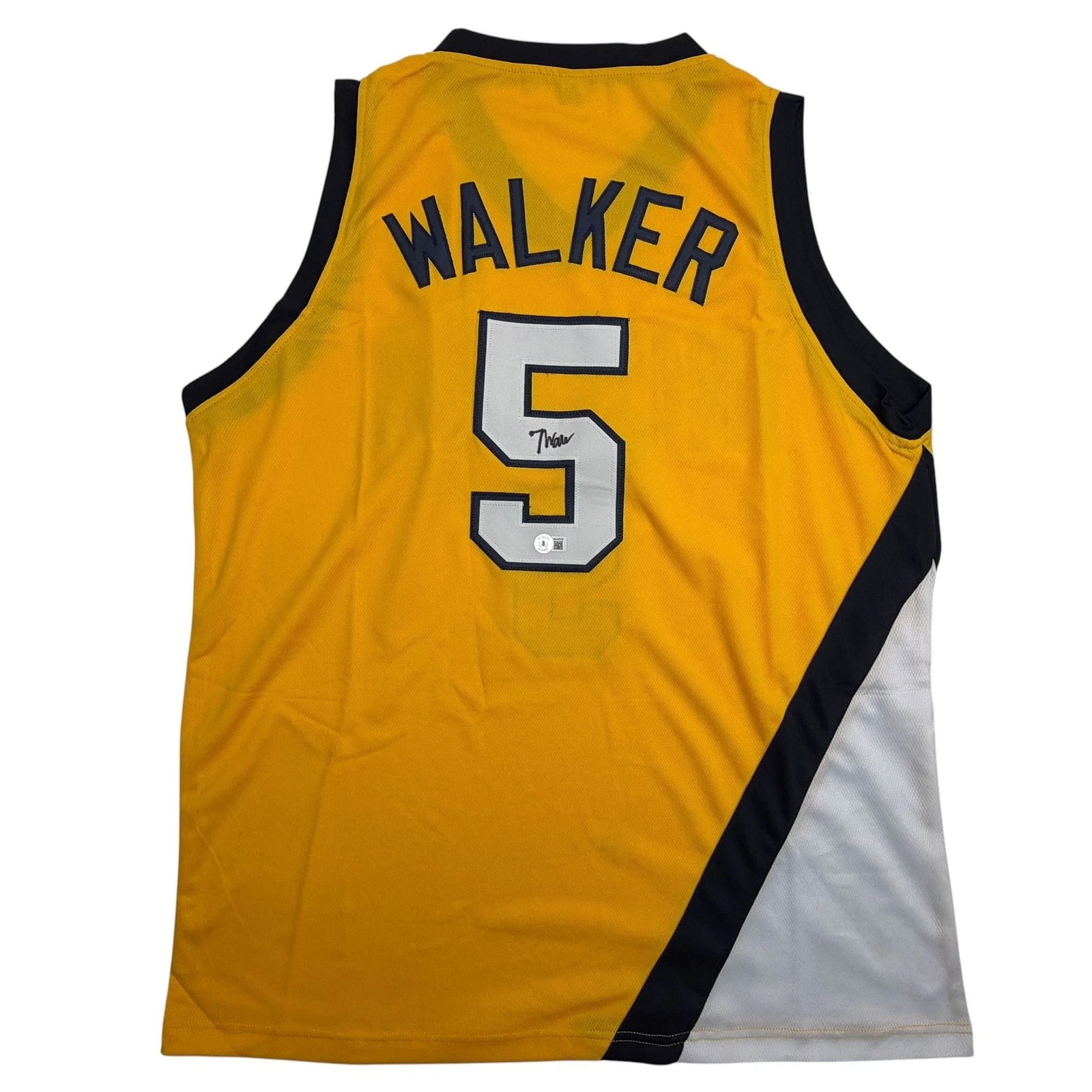 Autographed/Signed Jarace Walker Indiana Yellow Basketball Jersey Beckett COA