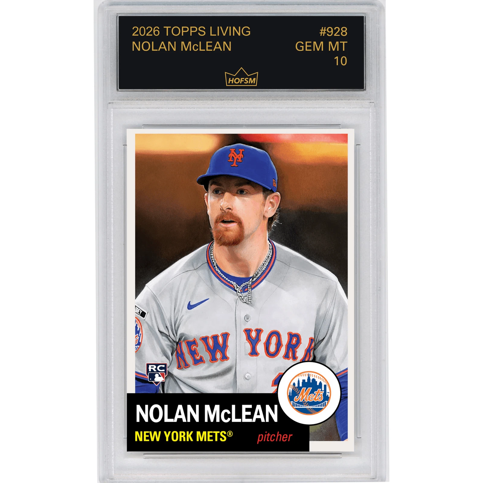 Graded 2026 Topps Living Nolan McLean #928 Rookie RC Baseball Card HOFSM 10