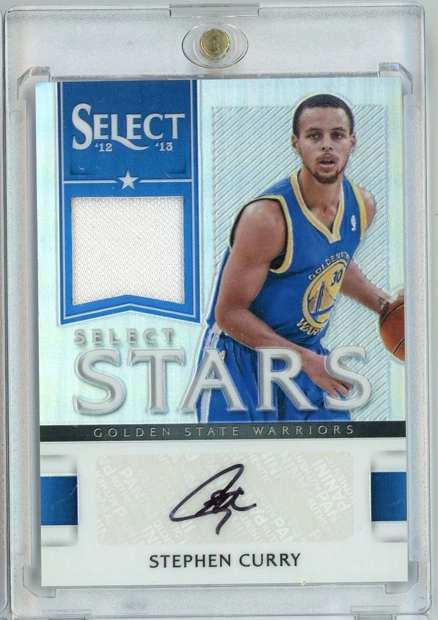 2012 Panini Select Stephen Curry #19 /49 Select Stars Patch Auto Black Ink Rare
