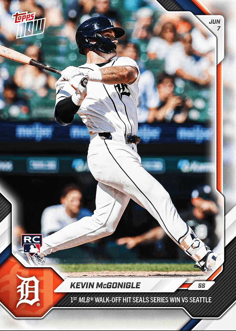 2026 Topps Now Kevin McGonigle #302 Detroit Tigers Rookie RC Baseball Card