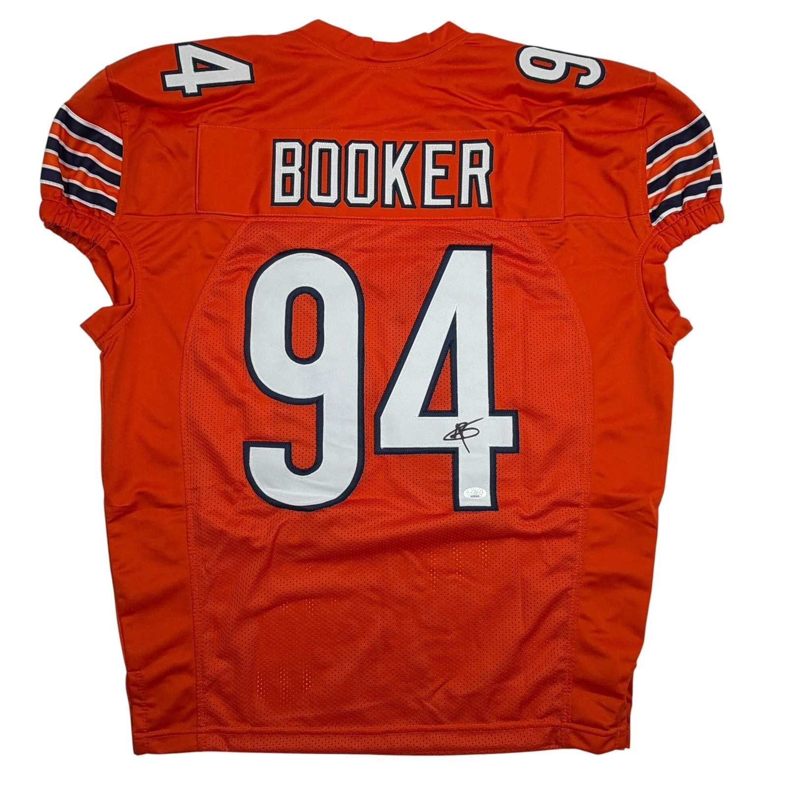 Autographed/Signed Austin Booker Chicago Orange Pro Cut Football Jersey JSA COA