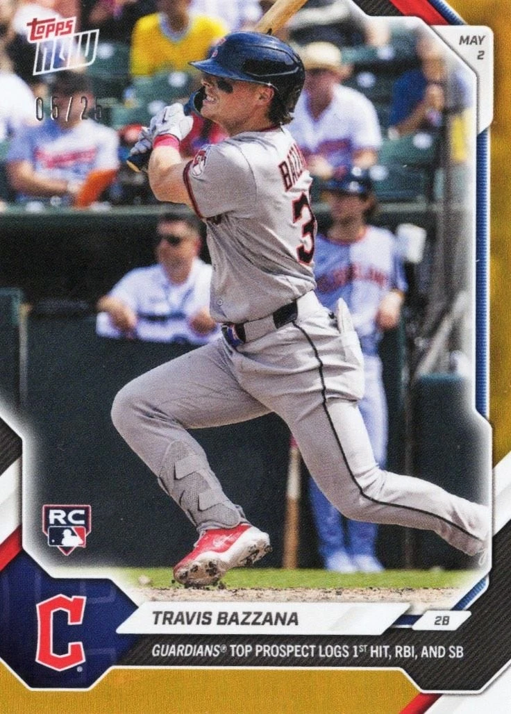 2026 Topps Now Travis Bazzana #153 Orange Foil /25 Rookie RC Baseball Card
