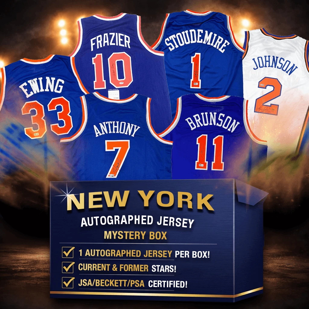 Autographed/Signed New York Basketball Jersey Mystery Box PSA JSA or Beckett COA