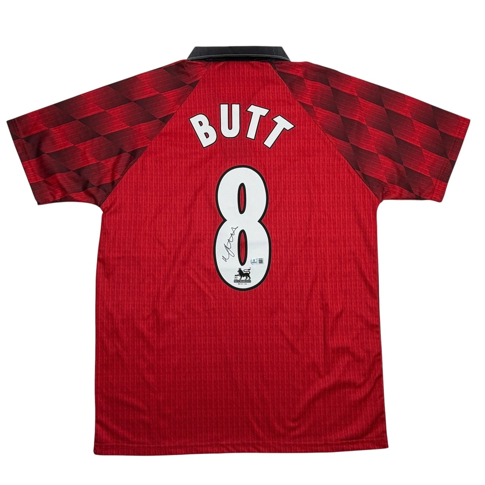 Autographed/Signed Nicky Butt Manchester United Red Soccer Jersey Beckett COA
