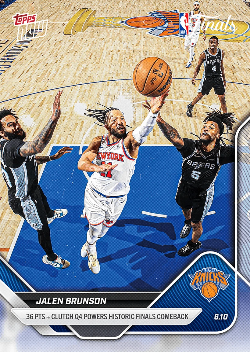 2025 Topps Now Jalen Brunson #337 New York Knicks Basketball Card