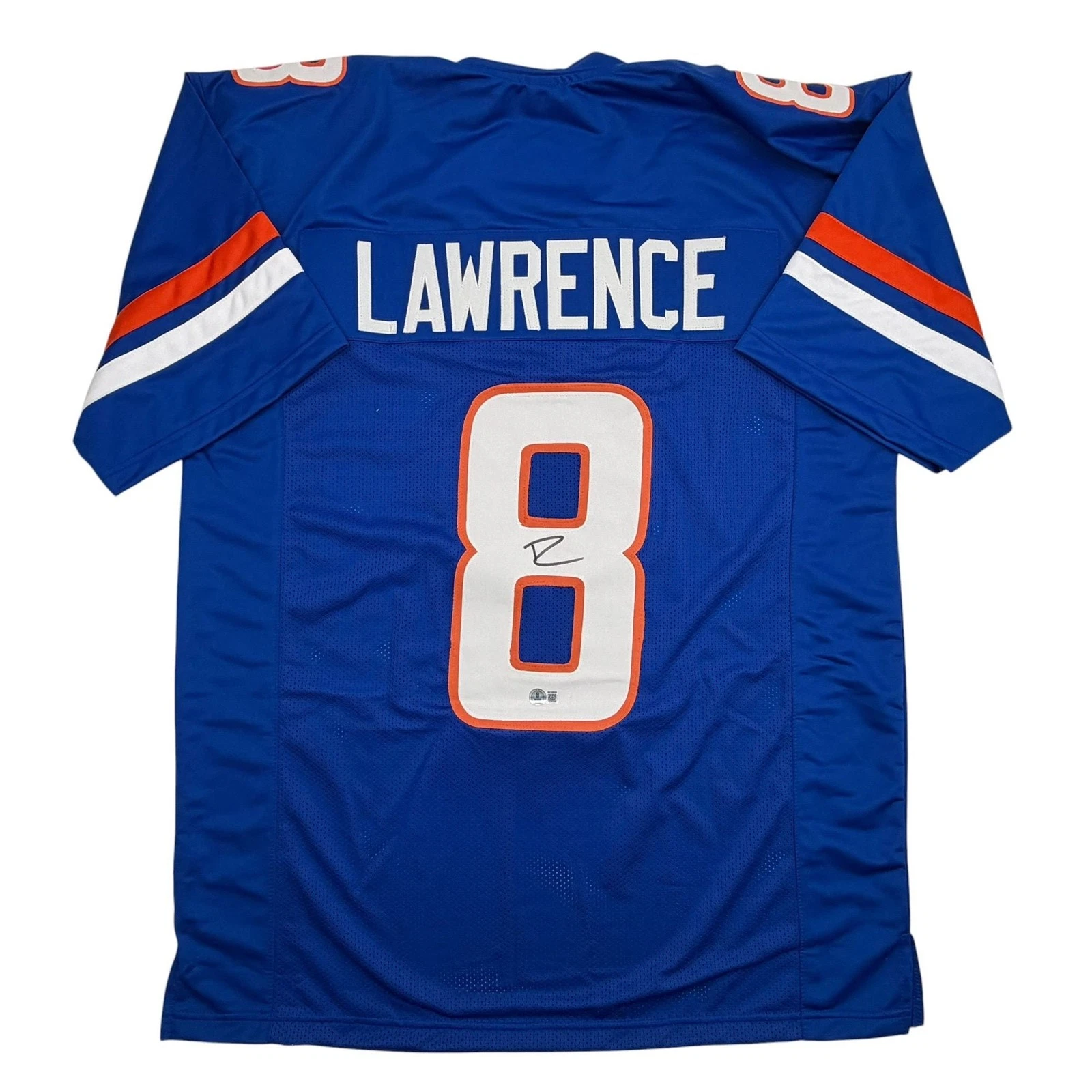Autographed/Signed DeMarcus Lawrence Boise State Blue College Jersey Beckett COA