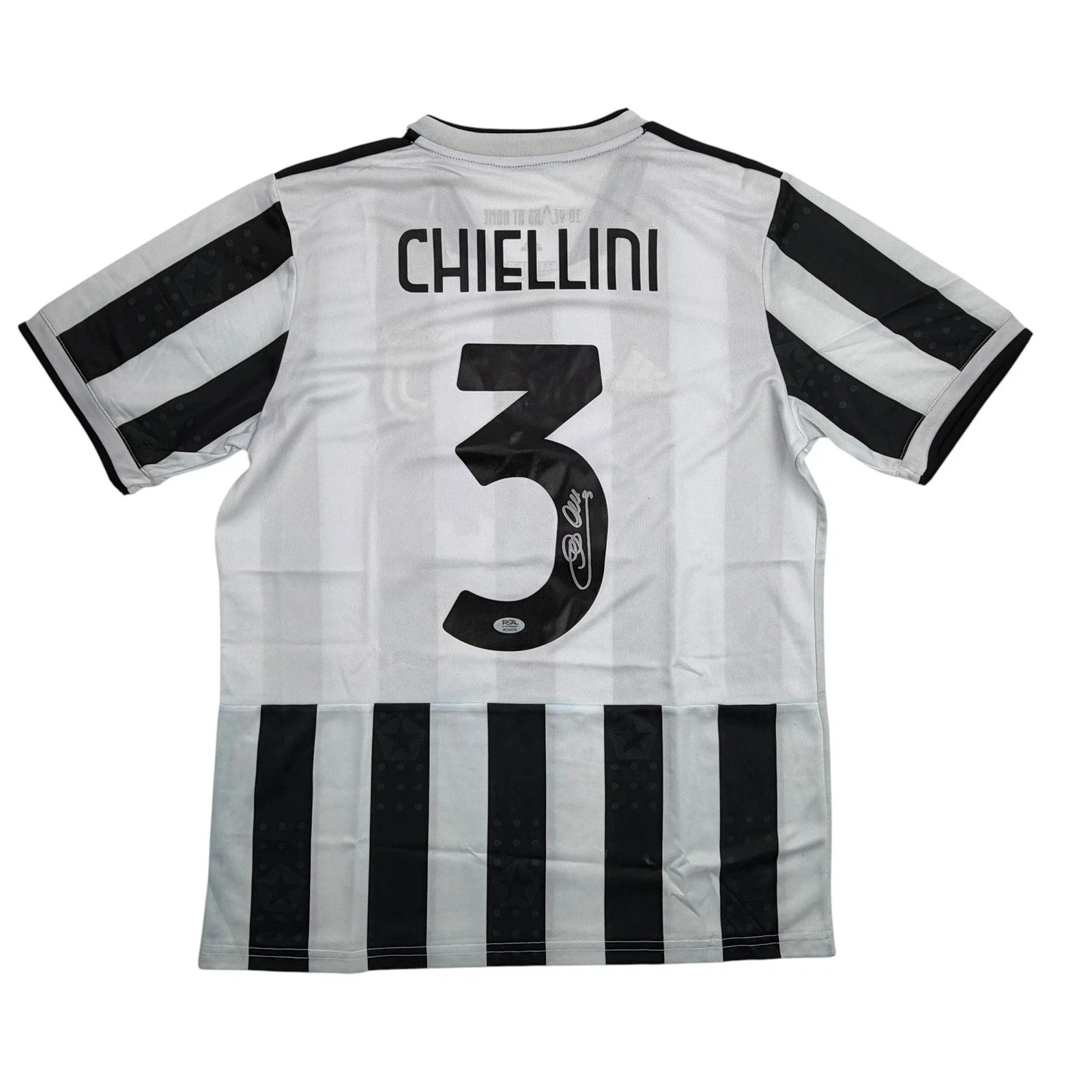 Autographed/Signed Giorgio Chiellini Juventus White Soccer Jersey Beckett COA