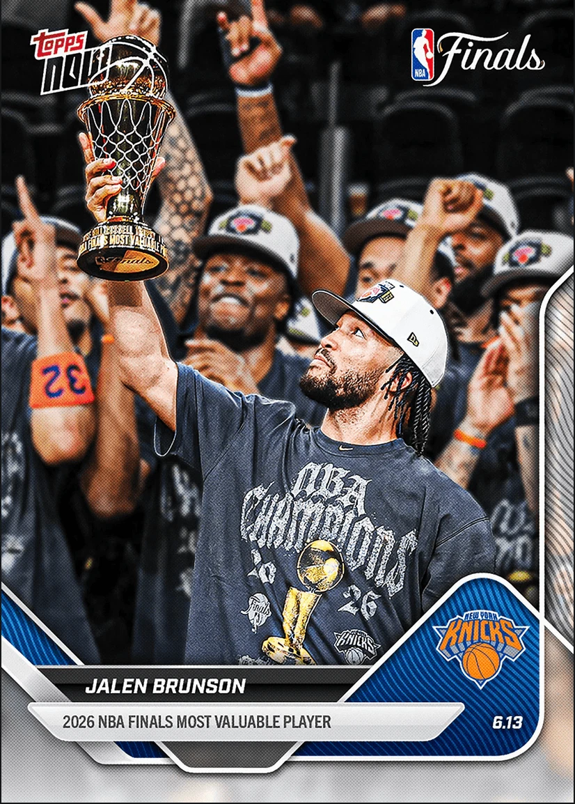 2025 Topps Now Jalen Brunson #339 New York Knicks Basketball Card