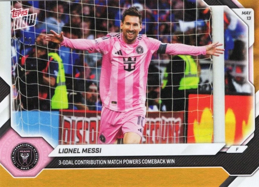 2026 Topps Now Lionel Messi #45 Orange Foil /25 Inter Miami Soccer Card