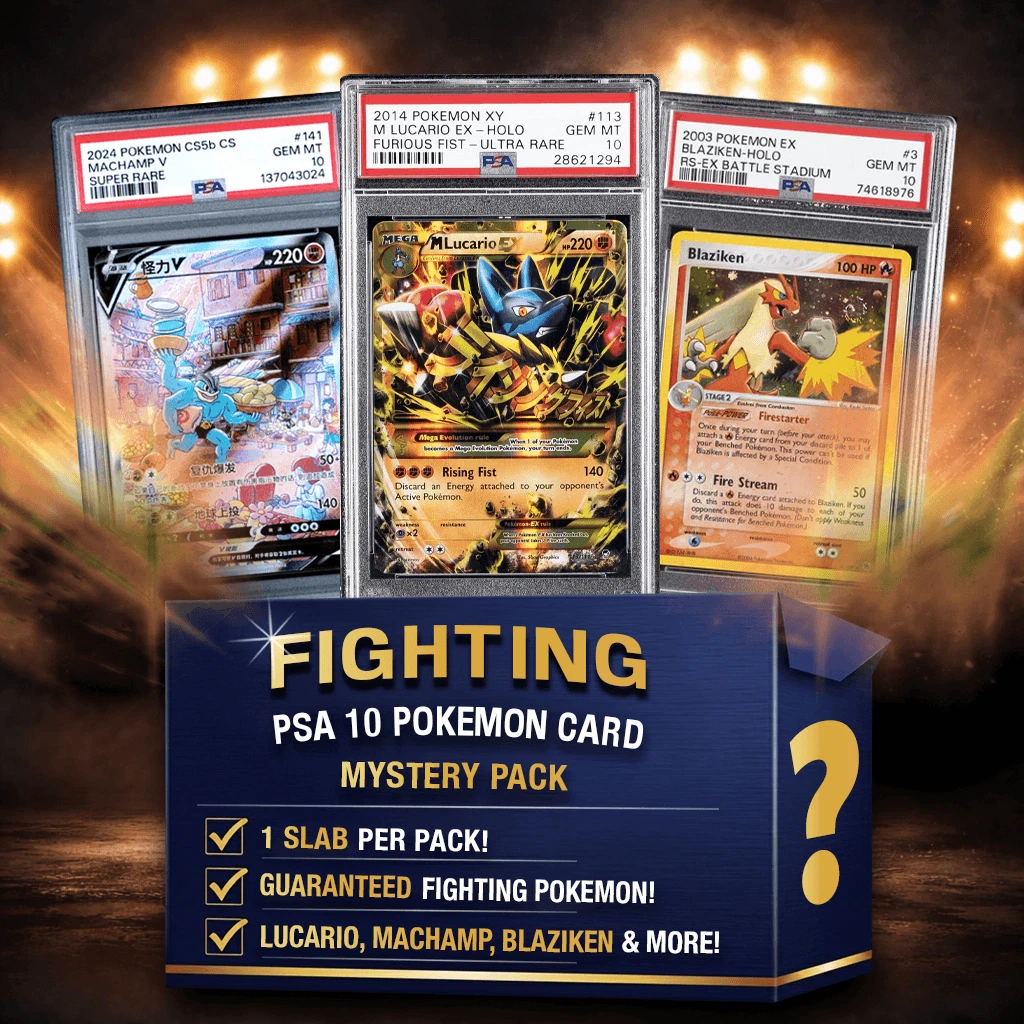 Fighting Energy Type Pokemon PSA 10 Graded Card Mystery Box Trading Card Game