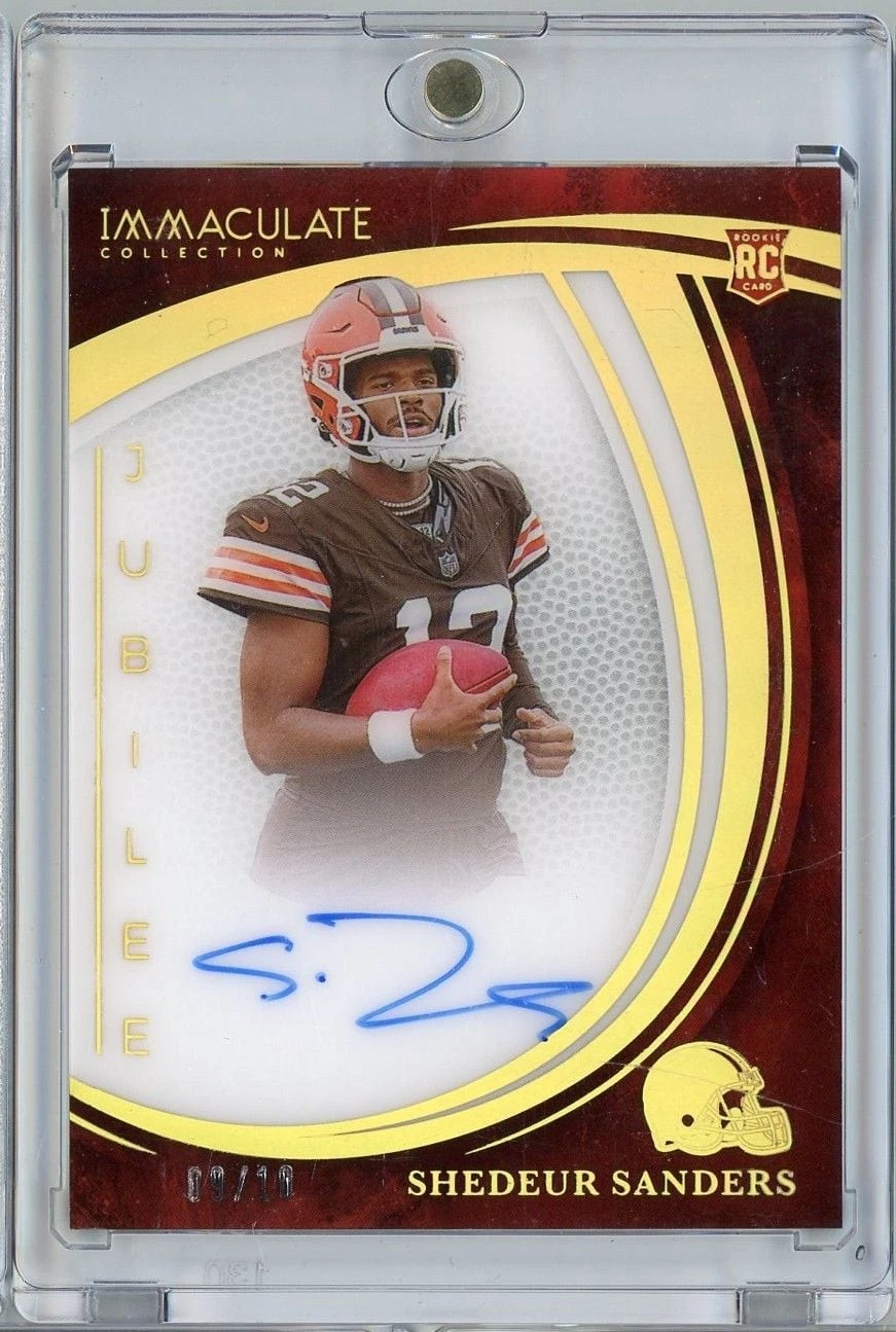 2025 Panini Immaculate Shedeur Sanders JSSSS Jubilee Auto /10 RC Football Card