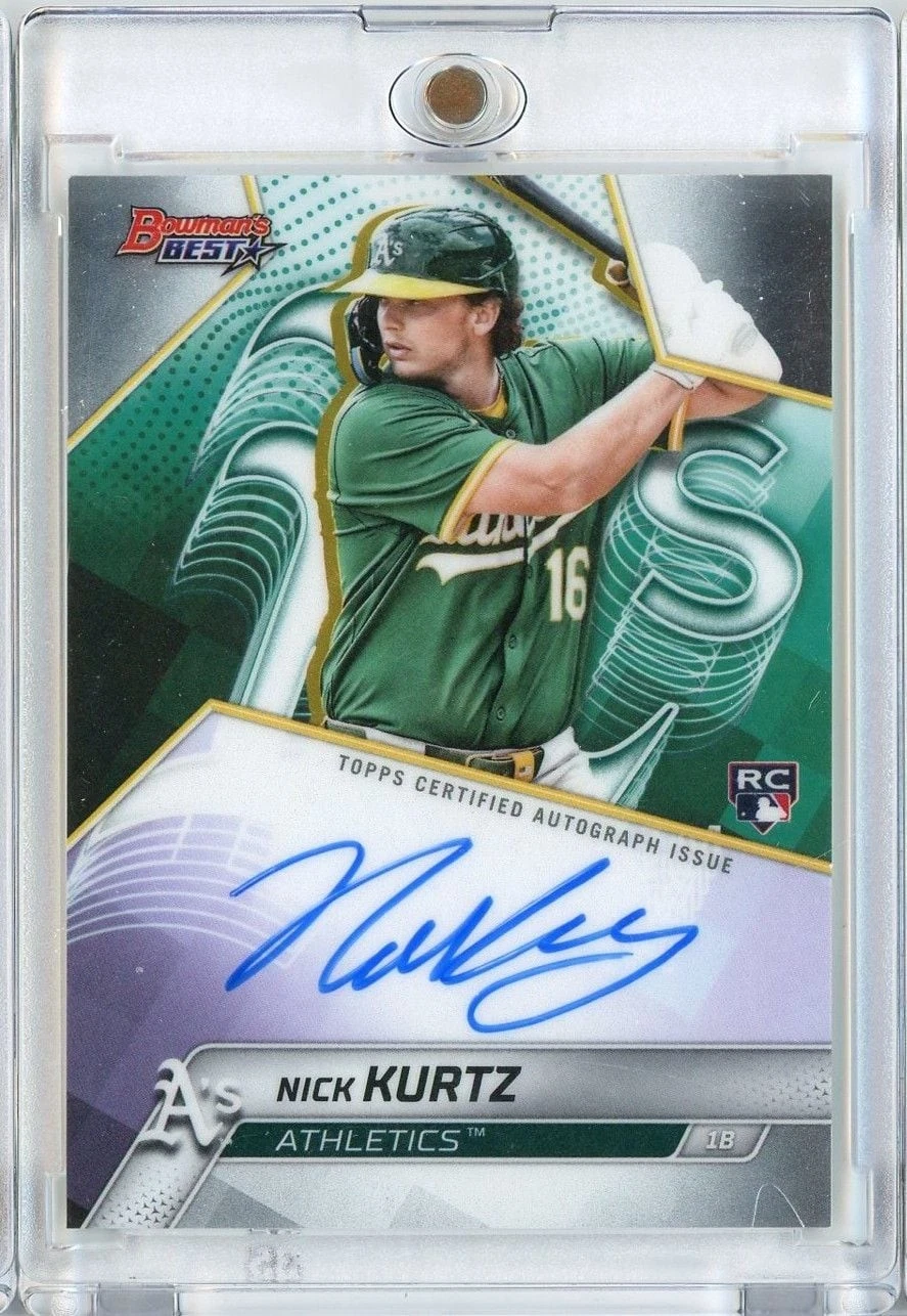 2025 Topps Bowman's Best Nick Kurtz #B25NK Best of 2025 Auto RC Baseball Card