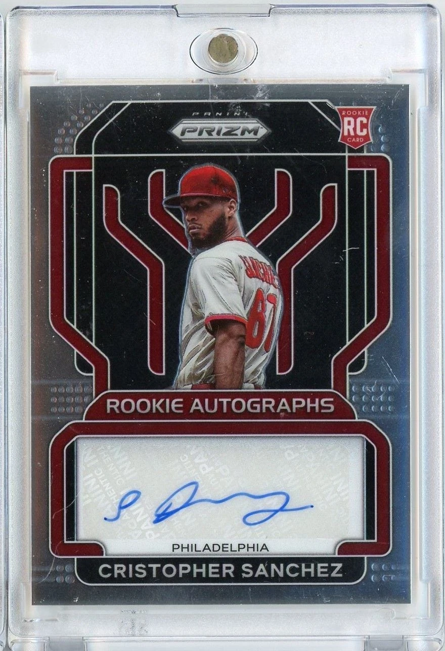 2022 Panini Prizm Cristopher Sanchez #RASZ Rookie Autographs RC Baseball Card
