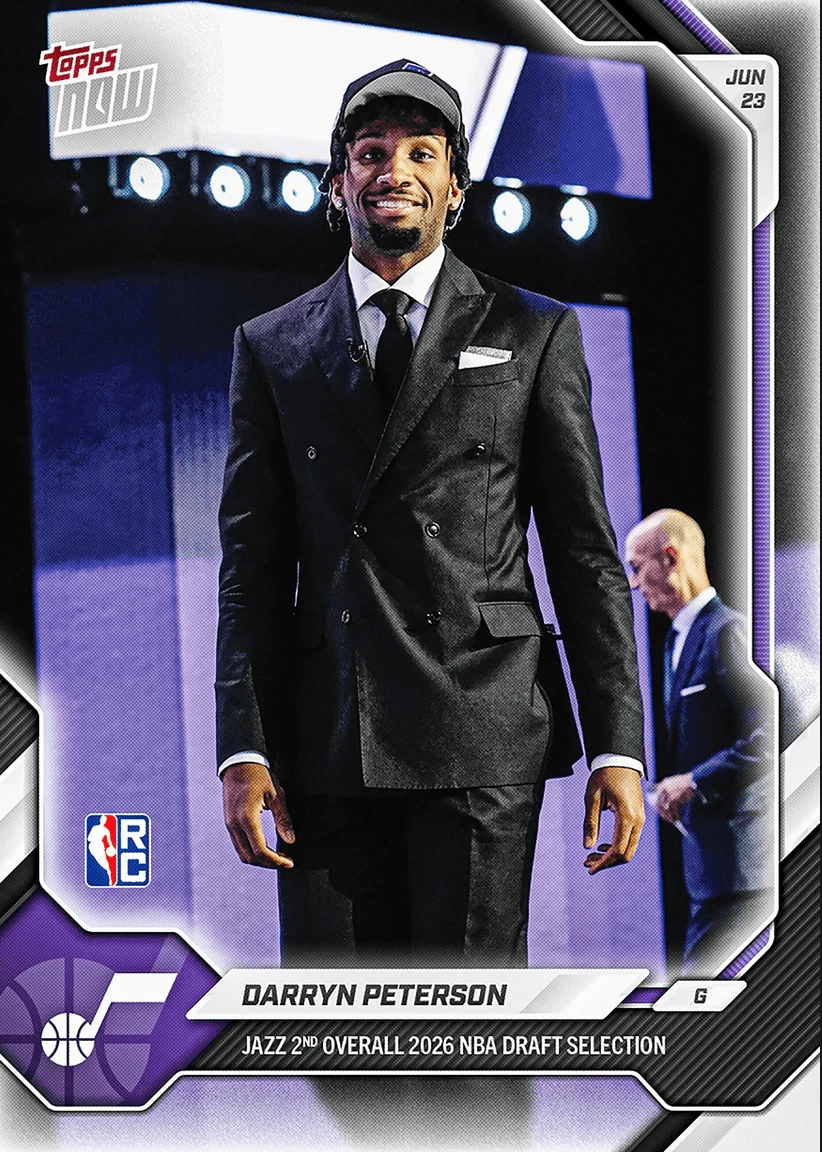2026 Topps Now Darryn Peterson #DPET Utah Jazz Rookie RC Basketball Card
