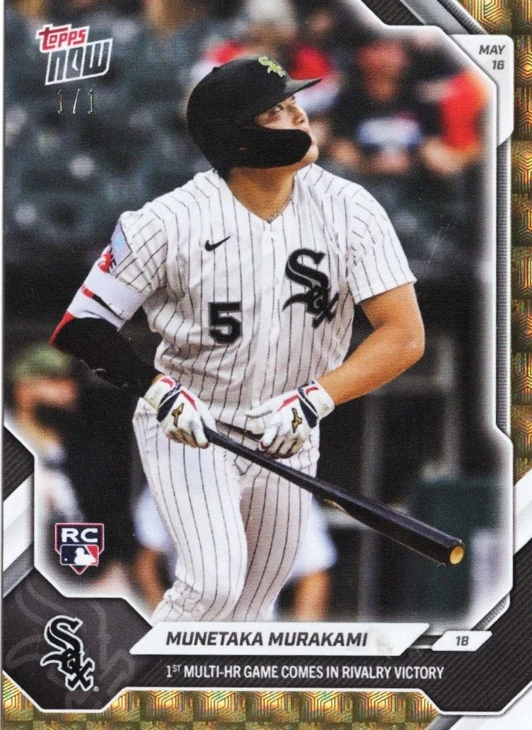 2026 Topps Now Munetaka Murakami #210 Foilfractor 1/1 Rookie Baseball Card