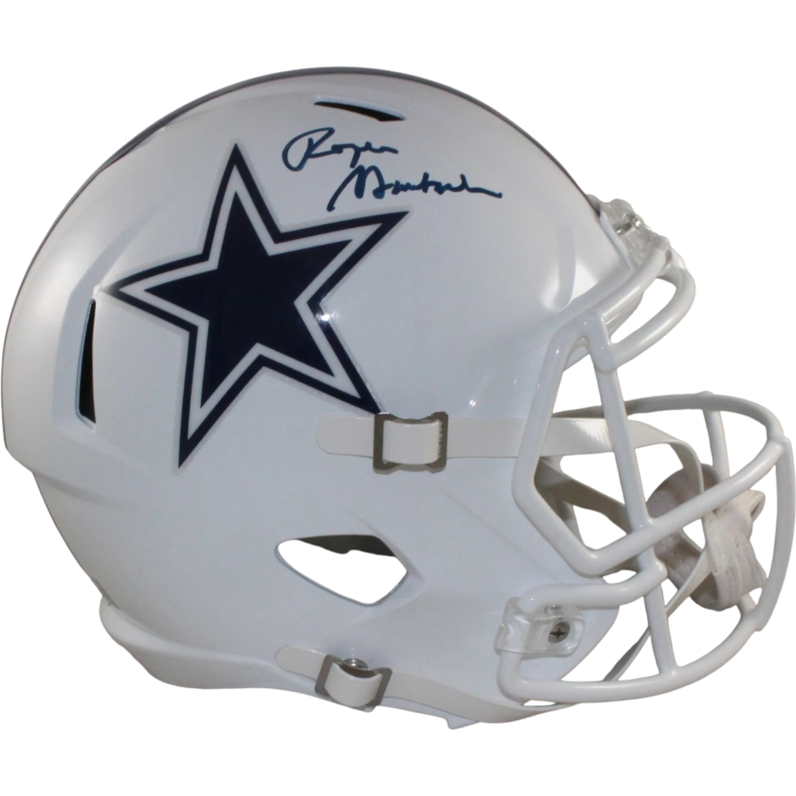 Roger Staubach Autographed/Signed Dallas Cowboys F/S 22 Alt Helmet Beckett 57303