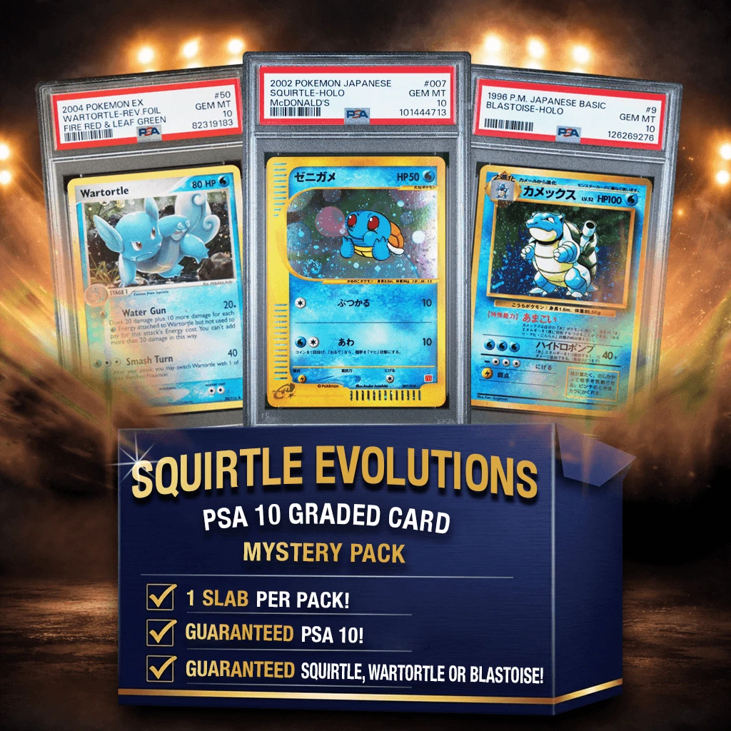 Squirtle/Wartortle/Blastoise Evolutions PSA 10 Graded Card Mystery Box