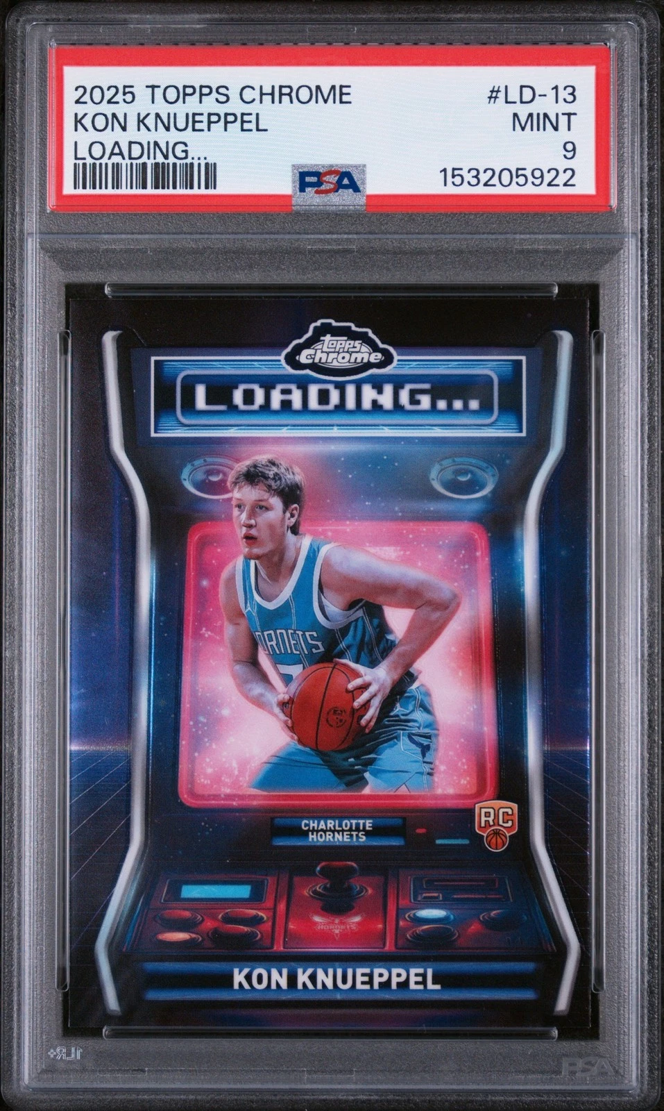 Graded 2025 Topps Chrome Kon Knueppel #LD-13 Loading Rookie RC Card PSA 9