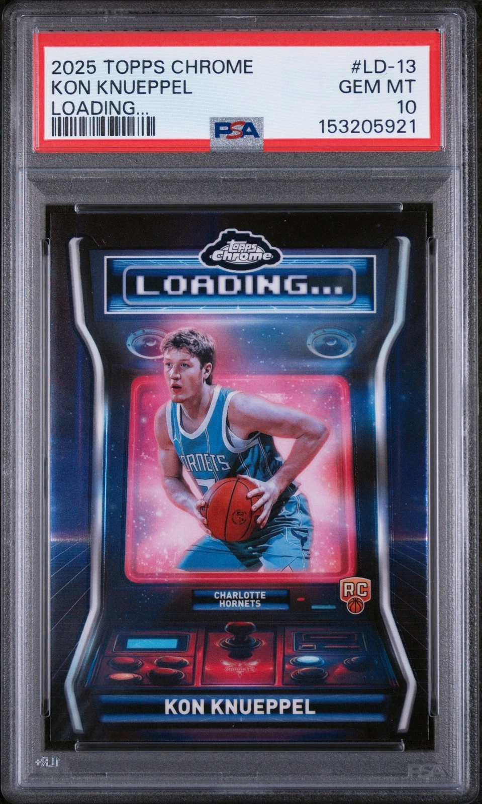 Graded 2025 Topps Chrome Kon Knueppel #LD-13 Loading Rookie RC Card PSA 10